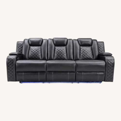 Used Power Reclining Sofa W Adjustable Headrests + USB for sale on AptDeco