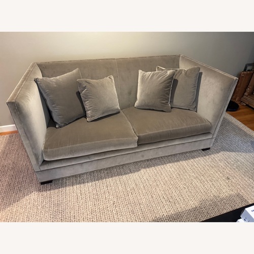 Used Lee Industries 78" Sofa in Versailles Gray Velvet for sale on AptDeco
