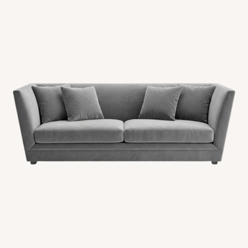 Used Lee Industries 78" Sofa in Versailles Gray Velvet for sale on AptDeco