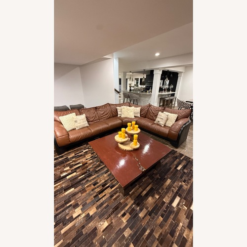 Used Brown Leather Couch  for sale on AptDeco