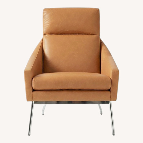 Used West Elm Austin Leather Chair - Set of 2 for sale on AptDeco