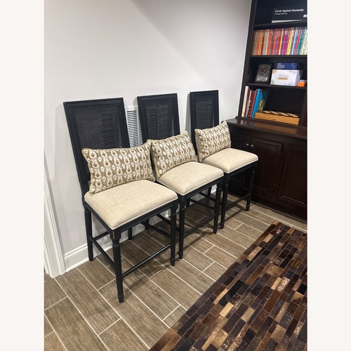 Used Restoration Hardware Vintage French Black Wood Stools for sale on AptDeco