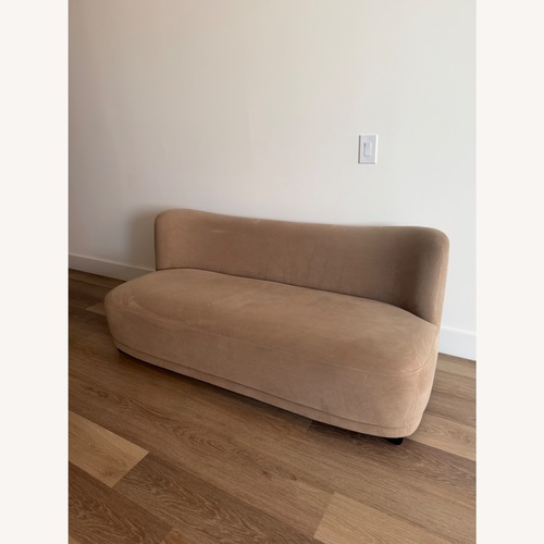 Used West Elm Mella Clay Textured Velvet Loveseat for sale on AptDeco