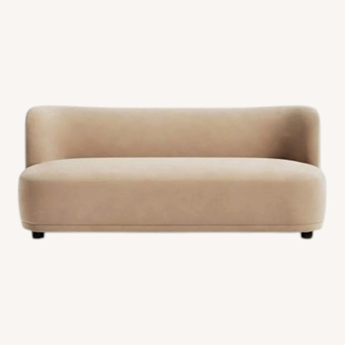 Used West Elm Mella Clay Textured Velvet Loveseat for sale on AptDeco