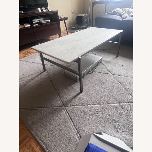 Used CB2 Slab White Coffee Table for sale on AptDeco
