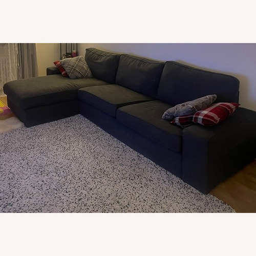 Used IKEA More Dark Gray Fabric 2 Piece Sectional for sale on AptDeco