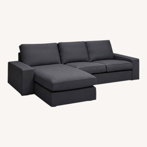 Used IKEA More Dark Gray Fabric 2 Piece Sectional for sale on AptDeco