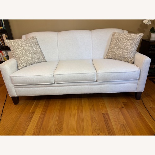 Used White Fabric 3+ Seater Sofa for sale on AptDeco