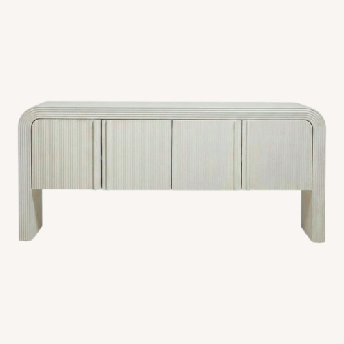 Used Lulu & Georgia White Wood Media Storage for sale on AptDeco