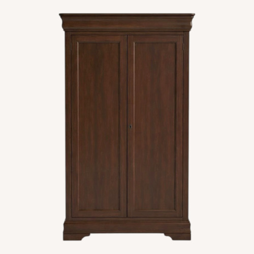 Used Vintage Dark Brown Wood Armoire by Thomasville for sale on AptDeco