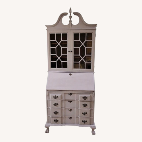 Used Vintage/Antique Wood Secretary - Lilac Painted for sale on AptDeco