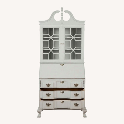 Used Vintage/Antique Wood Secretary - Lilac Painted for sale on AptDeco