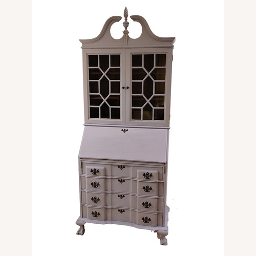 Used Vintage/Antique Wood Secretary - Lilac Painted for sale on AptDeco