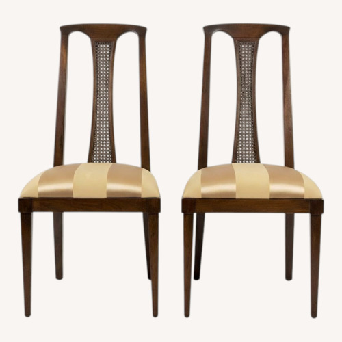 Used Pair of MCM High-Back Cane Dining Chairs for sale on AptDeco