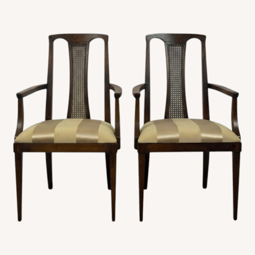 Used Pair of MCM High-Back Cane Dining Armchairs for sale on AptDeco