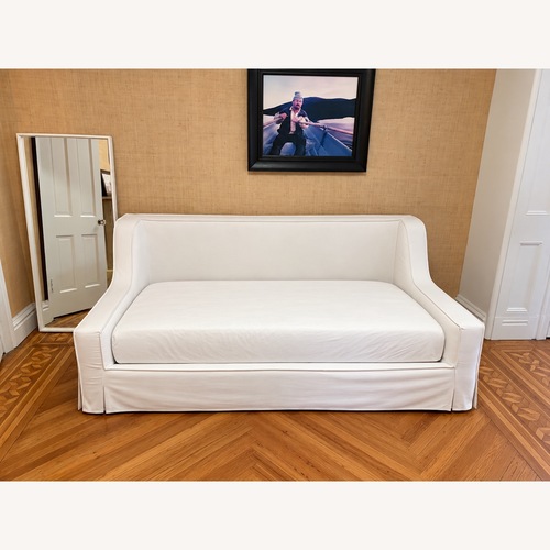 Used Restoration Hardware Wynn White Linen Daybed for sale on AptDeco