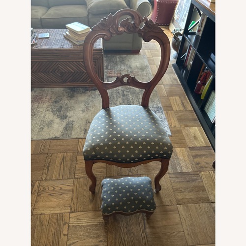 Used Vintage/Antique Finds Blue Wood Accent Chairs for sale on AptDeco