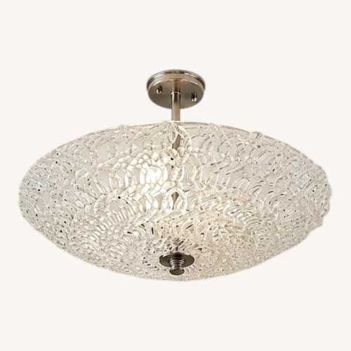 Used High-end Glass and Chrome Ceiling Fixture for sale on AptDeco