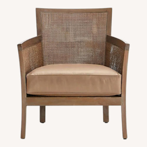 Used Dark Brown Wood Accent Chair for sale on AptDeco