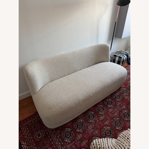Used West Elm Mella Light Gray Fabric Loveseat for sale on AptDeco