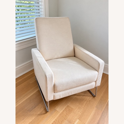 Used Design Within Reach Flight Natural Fabric Recliner for sale on AptDeco