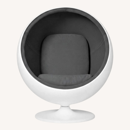 Used White With Black Interior Globe Chair for sale on AptDeco