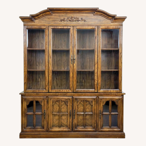Used Wooden China Cabinet With Lights for sale on AptDeco