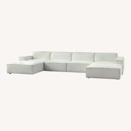 Used White 6-piece Modular Sectional for sale on AptDeco