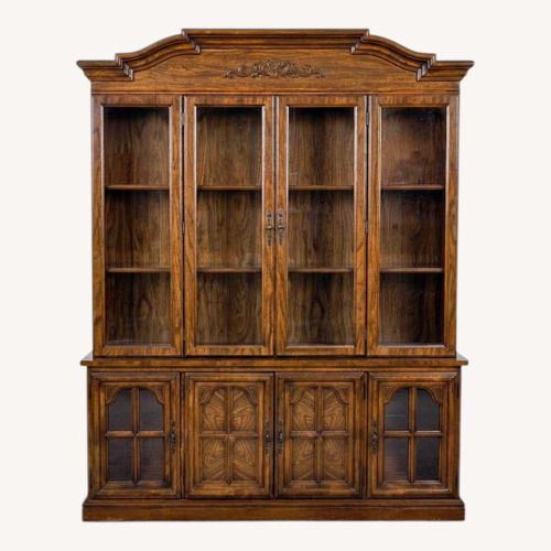 Used Dark Brown Wood Wall Unit for sale on AptDeco