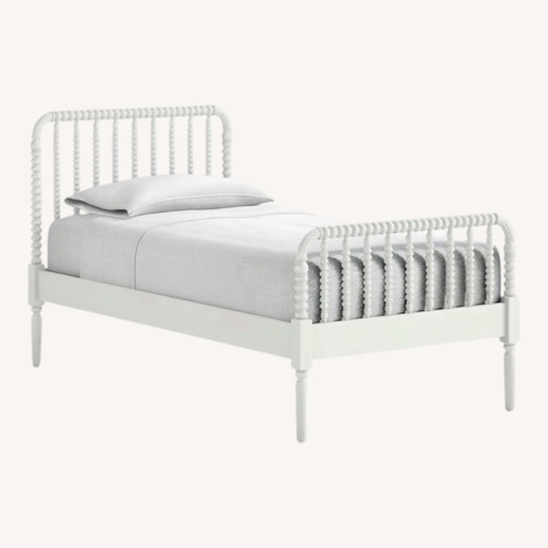 Used Crate & Kids Light Gray Wood Twin Bed for sale on AptDeco