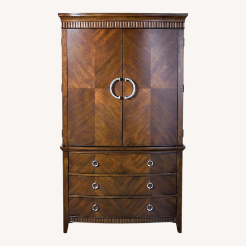 Used Ashley Furniture Dark Brown Wood Armoire for sale on AptDeco