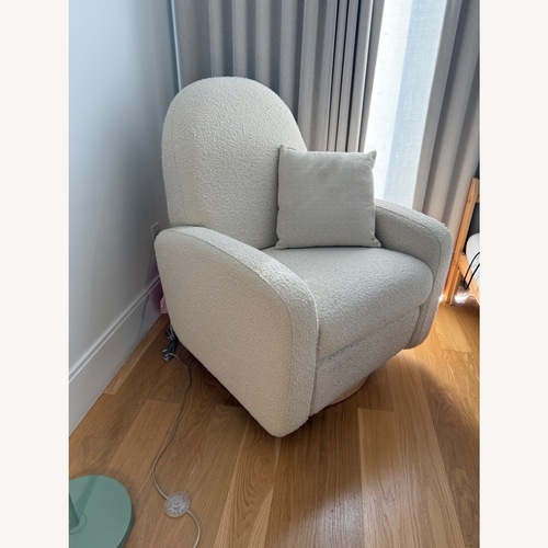 Used Babyletto Nami White Fabric Nursing Chair for sale on AptDeco
