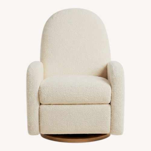 Used Babyletto Nami White Fabric Nursing Chair for sale on AptDeco