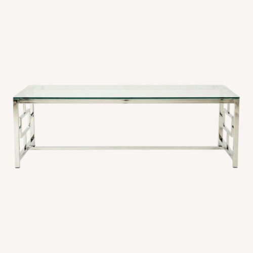 Used Wayfair Transparent Glass Coffee Table for sale on AptDeco