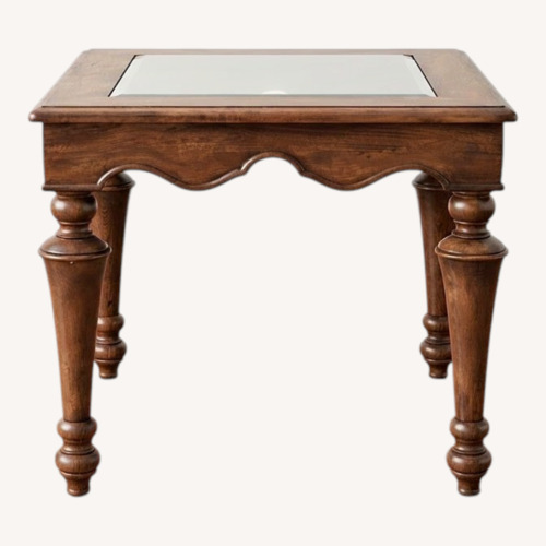 Used Dark Brown Wood Side Table for sale on AptDeco
