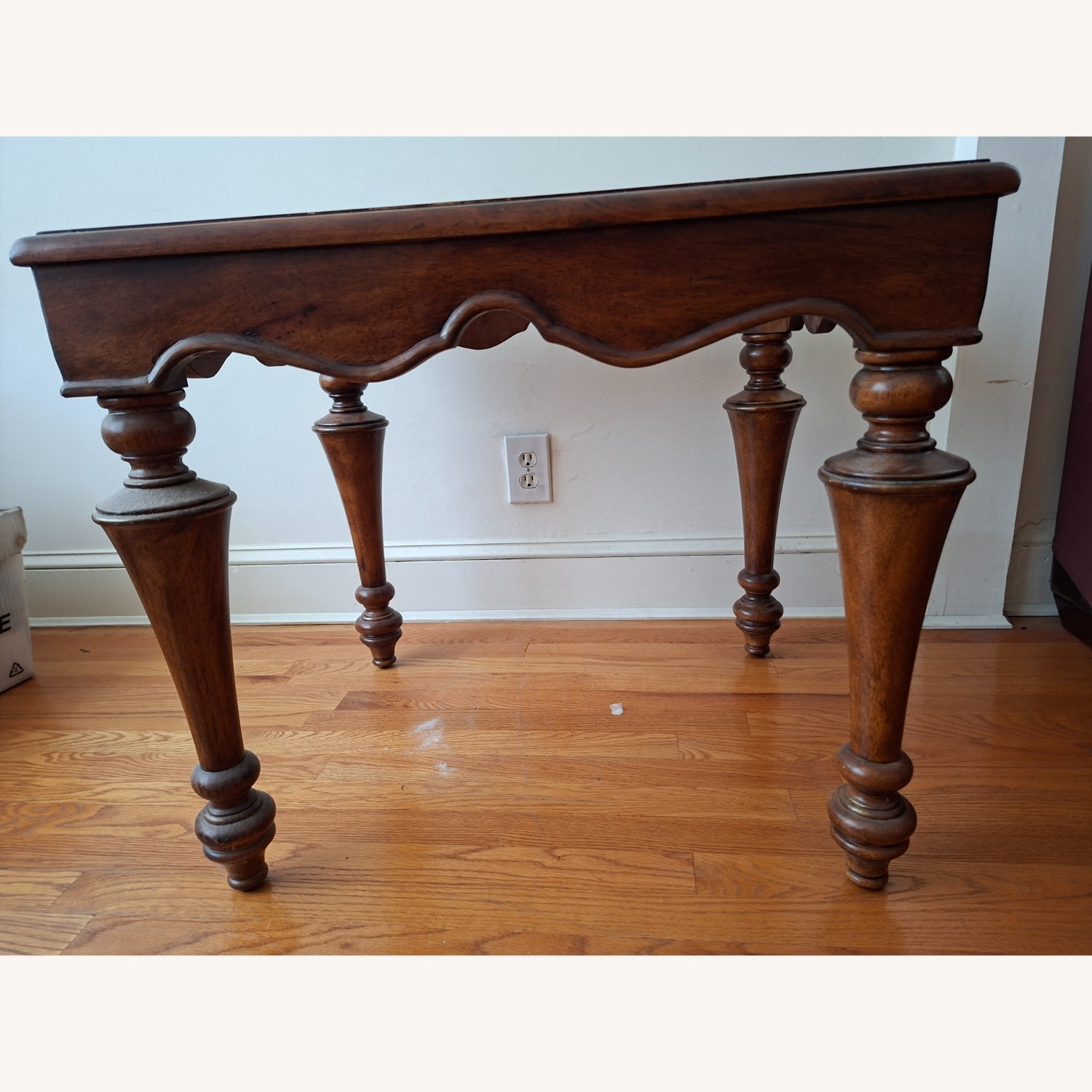 Side Light Rack Dark Brown Wood Side Table - AptDeco