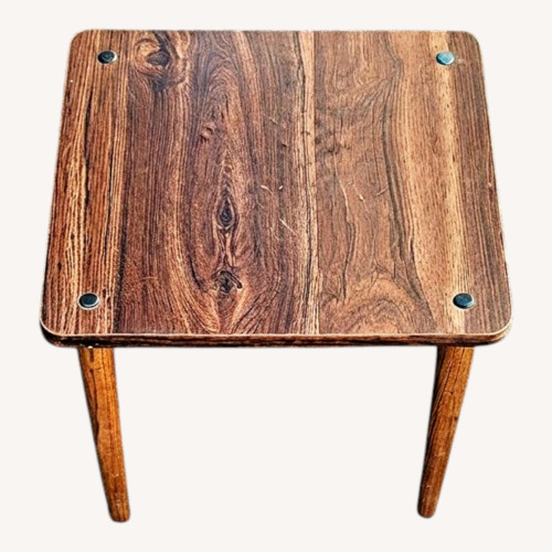 Used Dark Brown Wood Side Table for sale on AptDeco