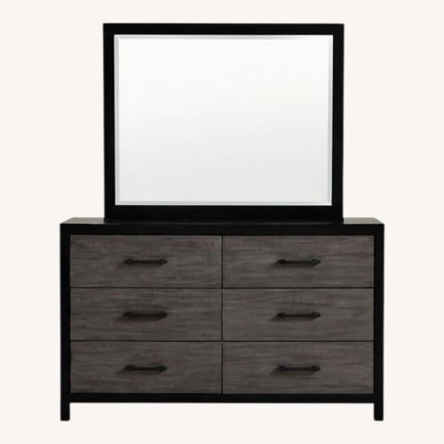 Used Bob's Discount Furniture Light Brown Wood Dresser for sale on AptDeco