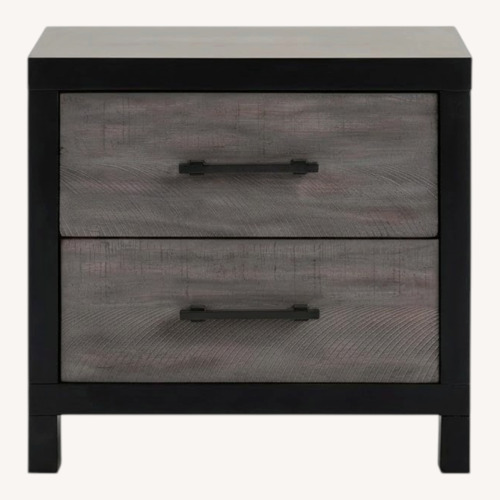 Used Bob's Discount Furniture Fusion Black Wood Nightstand for sale on AptDeco