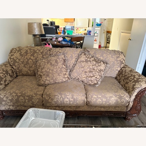 Used Vintage/Antique Finds Light Brown 3+ Seater Sofa for sale on AptDeco