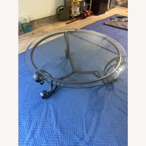 Used Transparent Metal Coffee Table for sale on AptDeco