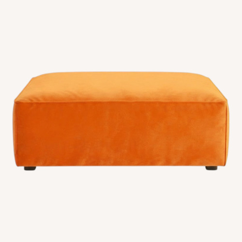 Used Knoll Orange Ottoman for sale on AptDeco
