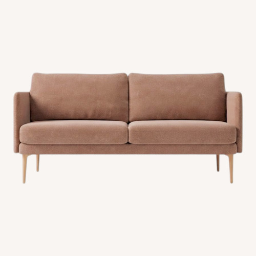 Used West Elm Pink Auburn Velvet 2 Seater Sofa for sale on AptDeco