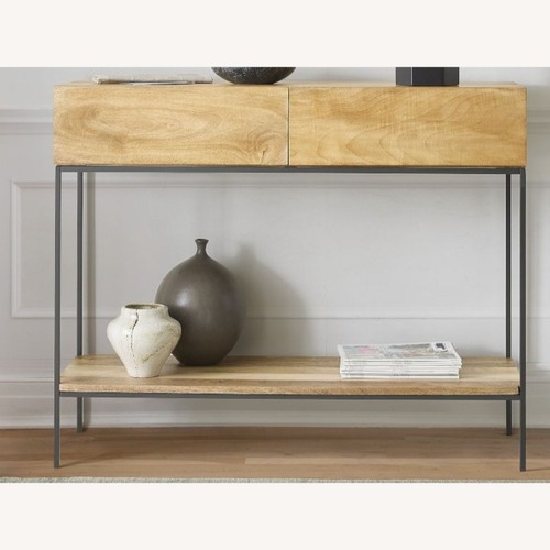 Used Industrial Solid Wood Storage Console for sale on AptDeco