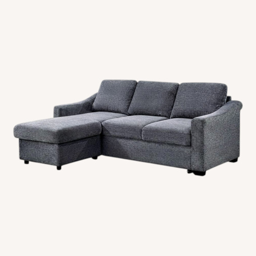 Used Costsco Dark Gray Fabric 2 Piece Sectional for sale on AptDeco