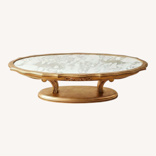 Used Vintage Elegant Marble-Top Coffee Table for sale on AptDeco