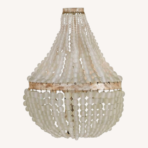 Used Currey and Company White Glass Wall Lamp for sale on AptDeco