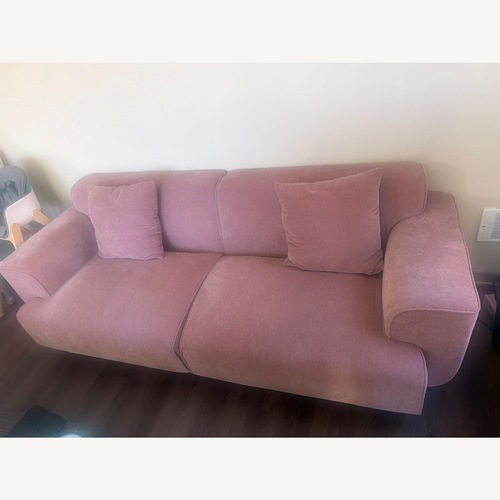 Used Minimore Pink Fabric 2 Seater Sofa for sale on AptDeco