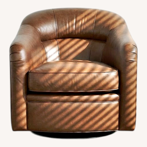 Used Vintage Vanguard Leather Swivel & Tilt Club Chair - Set of 2 for sale on AptDeco