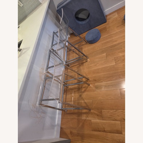 Used Crystal Bar Stool Set, 3 Pieces for sale on AptDeco